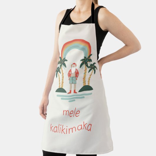 Hawaiisch/Regenbogen/Palmen Santa Schürze (InSitu)