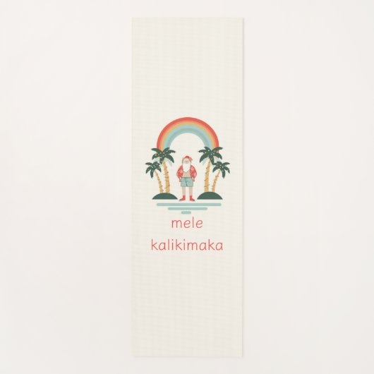 Hawaiisch/Regenbogen/Palmen Santa Yogamatte (Vorderseite)