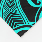 Hawaiisch - Samoan - Aquamarine Threads der polyne Fleecedecke (Ecke)