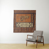 Hawaiisch - Samoan Hula Tapa Board Print Wandteppich (Beispiel (Horizontal))