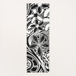 Hawaiisch - Samoan - Polynesisches Tribal Black De Yogamatte