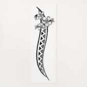 Hawaiisch - Samoan - Polynesisches Tribal Black De Yogamatte (Rückseite)