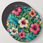 Hawaiisch/tropisch Button (Vorne & Hinten)