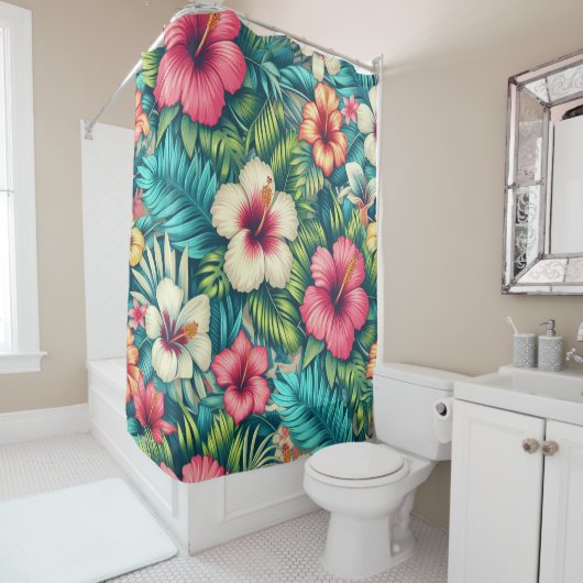 Hawaiisch/tropisch Duschvorhang (Beispiel)