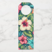Hawaiisch/tropisch Flaschenanhänger (Vorderseite)