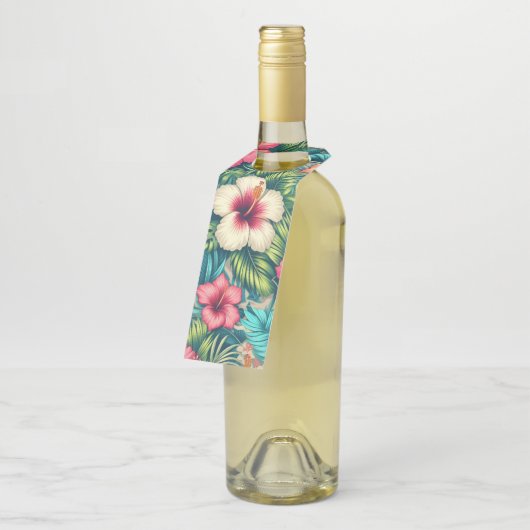 Hawaiisch/tropisch Flaschenanhänger (Angewinkelt)