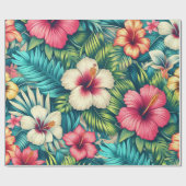 Hawaiisch/tropisch Geschenkpapier (Flach)