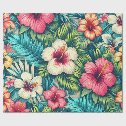 Hawaiisch/tropisch Geschenkpapier (Flach)