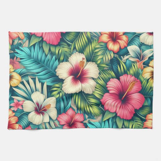 Hawaiisch/tropisch Geschirrtuch (Horizontal)