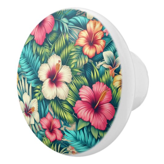 Hawaiisch/tropisch Keramikknauf (Rechts)