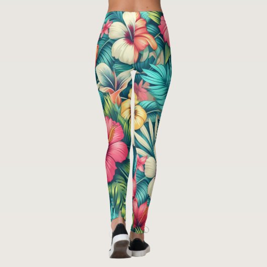 Hawaiisch/tropisch Leggings (Rückseite)