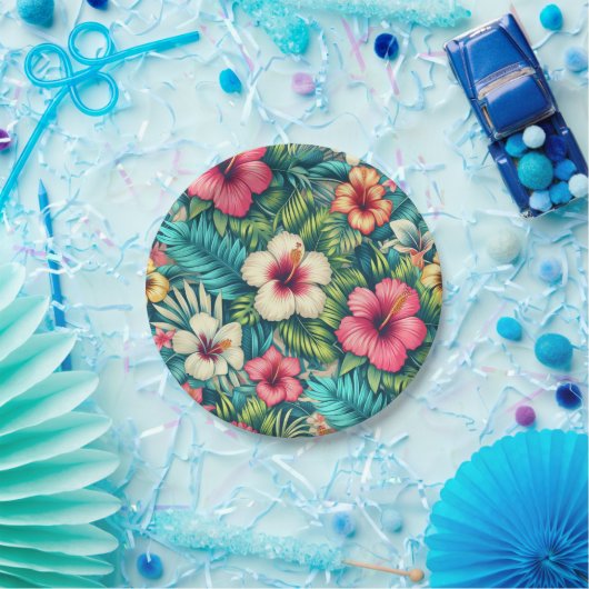 Hawaiisch/tropisch Pappteller (Party)