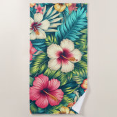 Hawaiisch/tropisch Strandtuch (Vorderseite)