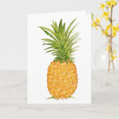 Hawaiische Ananas Karte (Gelbe Blume)