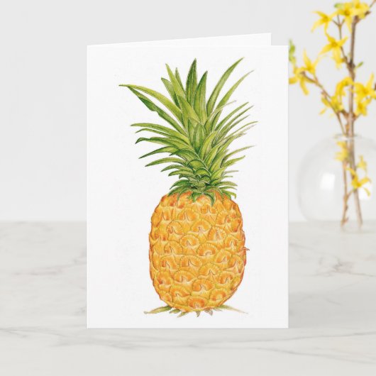 Hawaiische Ananas Karte (Gelbe Blume)