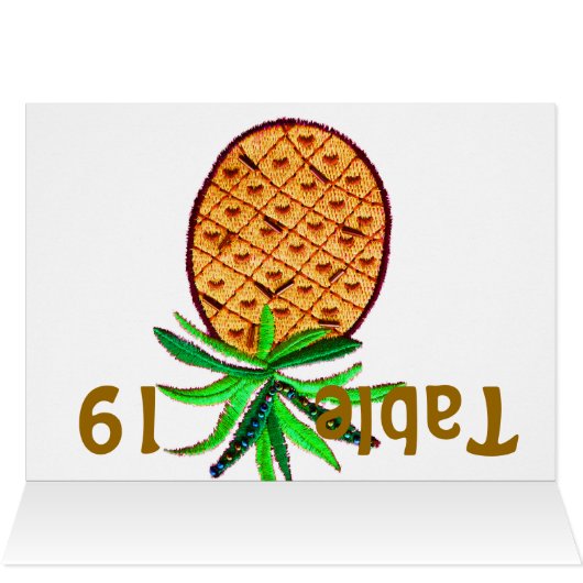 Hawaiische Ananas-Tischnummer (Innenansicht Horizontal (Oben))