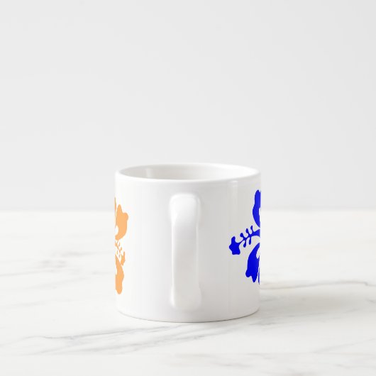 Hawaiische Blume Espressotasse (Rückseite)