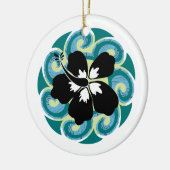 Hawaiische Blume Keramikornament (Links)