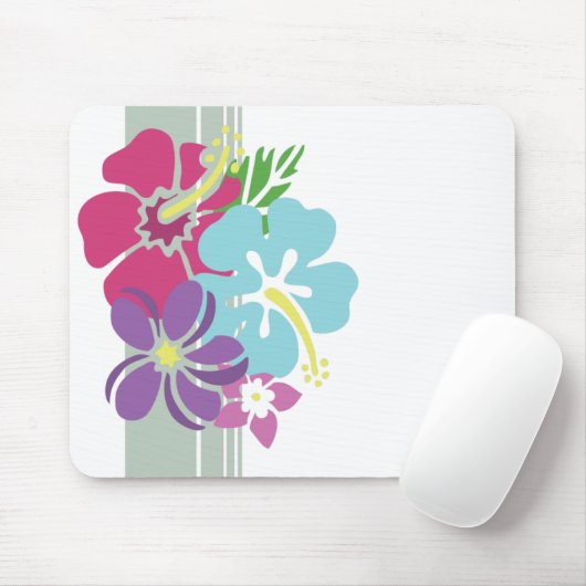 Hawaiische Blumen Mousepad (Mit Mouse)