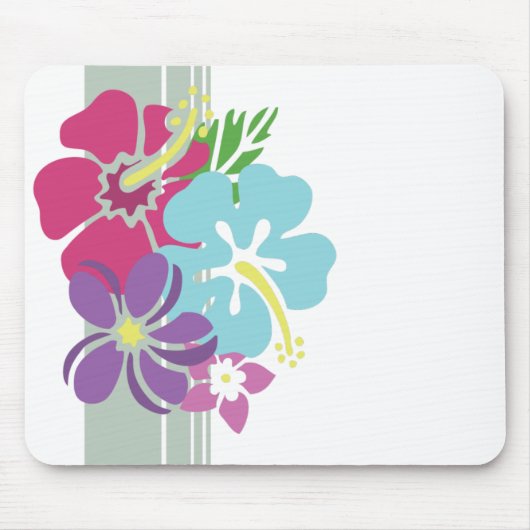 Hawaiische Blumen Mousepad (Vorne)
