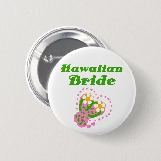 Hawaiische Braut Button (Vorne & Hinten)