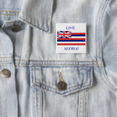 Hawaiische Flagge, LIVE, ALOHA! KNOPF Button (Beispiel)