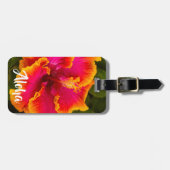 Hawaiische Fuchsie und orange Hibiskus Kauai - Gepäckanhänger (Vorderseite horizontal)