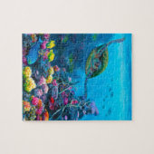 Hawaiische grüne Meeresschildkröte-tropisches Puzzle (Horizontal)