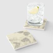 Hawaiische Gruppen-oder Sandwich-Inseln Steinuntersetzer (Seitenansicht)