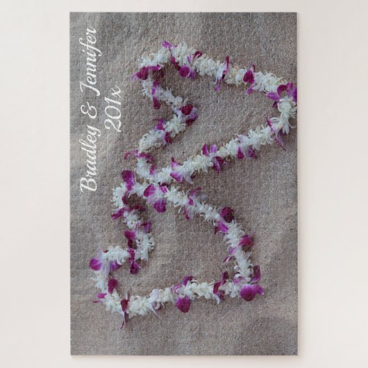 Hawaiische Herzen im Sand-Puzzlespiel Puzzle (Vertikal)