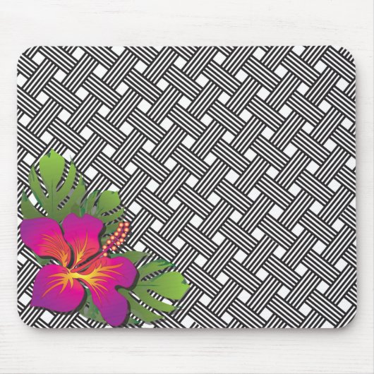 Hawaiische Hibiskus-Druck-Mausunterlage Mousepad (Vorne)