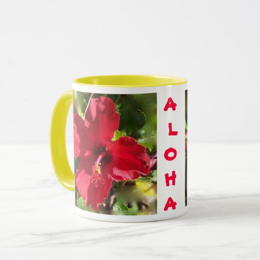 Hawaiische Hibiskus-Tasse Tasse (Vorderseite Links)