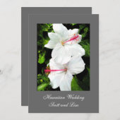 Hawaiische Hochzeits-Mitteilung Einladung (Vorne/Hinten)