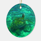 Hawaiische Honu Meeresschildkröte Keramik Ornament (Links)