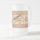 Hawaiische Honu n Fische Stammes- Pau Hana! Mattglas Bierglas (VorderseiteRechts)