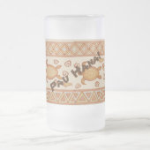 Hawaiische Honu n Fische Stammes- Pau Hana! Mattglas Bierglas (Mittel)