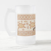 Hawaiische Honu n Fische Stammes- Pau Hana! Mattglas Bierglas (Links)