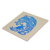 Hawaiische Honu n Wellen-Stammes- Fliese (Seite)