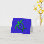 Hawaiische Honu Petroglyphe-Karte Karte (Gelbe Blume)