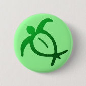 Hawaiische Honu Petroglyphe - Knopf Button (Vorderseite)