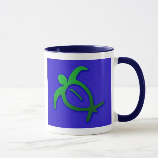 Hawaiische Honu Petroglyphe-Tasse Tasse (Rechts)