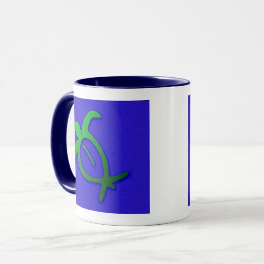 Hawaiische Honu Petroglyphe-Tasse Tasse (Vorderseite Links)