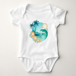Hawaiische Insel 1 Baby Strampler