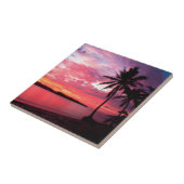 Hawaiische Insel-Sonnenuntergang Fliese (Seite)