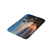 Hawaiische Insel-tropischer Sonnenuntergang Badematte (Schrägansicht)