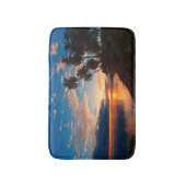 Hawaiische Insel-tropischer Sonnenuntergang Badematte (Vorderseite Vertikal)