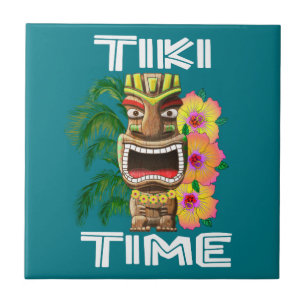Hawaiische Inseln Tiki Statue Fliese