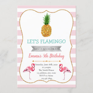 Hawaiische Luau-Geburtstagsladung Einladung