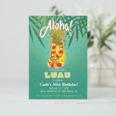 Hawaiische Luau Party Einladung (Stehend Vorderseite)