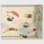 Hawaiische männliche Schwimmer-Zirkusnummer der Geschenkpapier (Flach)